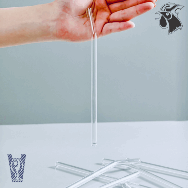 Juego de 4 Popotes de Vidrio