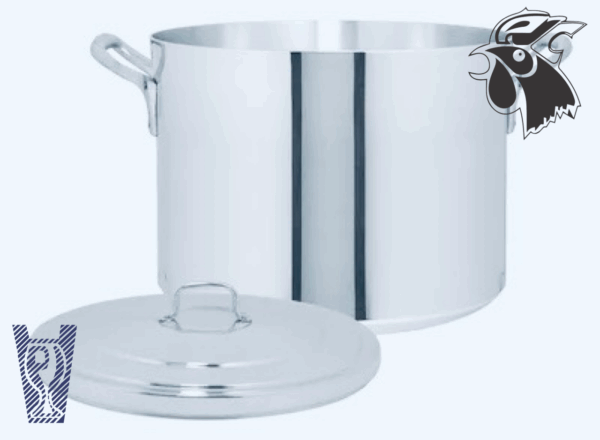 Media Olla de Aluminio Triple Fuerte con Tapa – 68 Litros