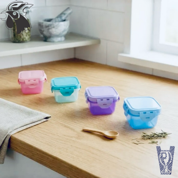 Juego de 4 Tuppers Mini Cuadrado
