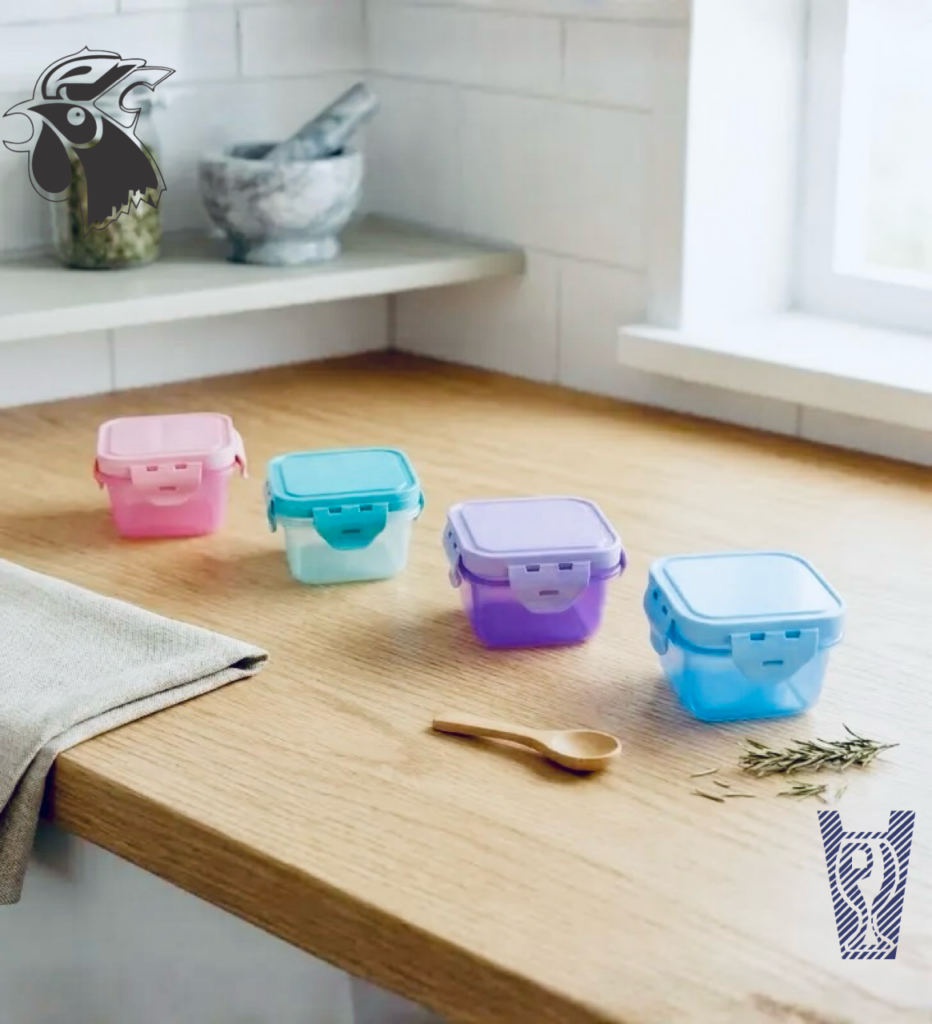 Juego de 4 Tuppers Mini Cuadrado