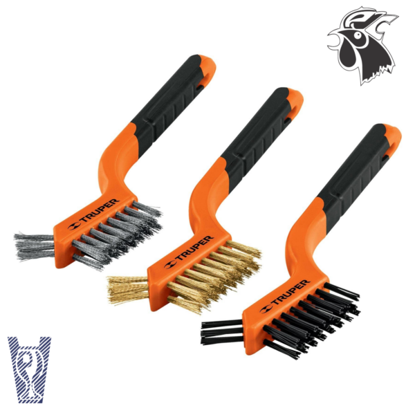 Juego de 3 Mini Cepillos Truper de 28 Pinceles