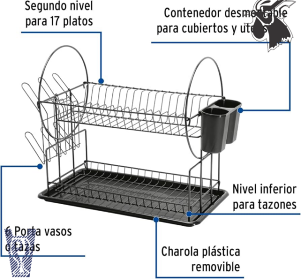 Escurridor para Trastes BLK Negro