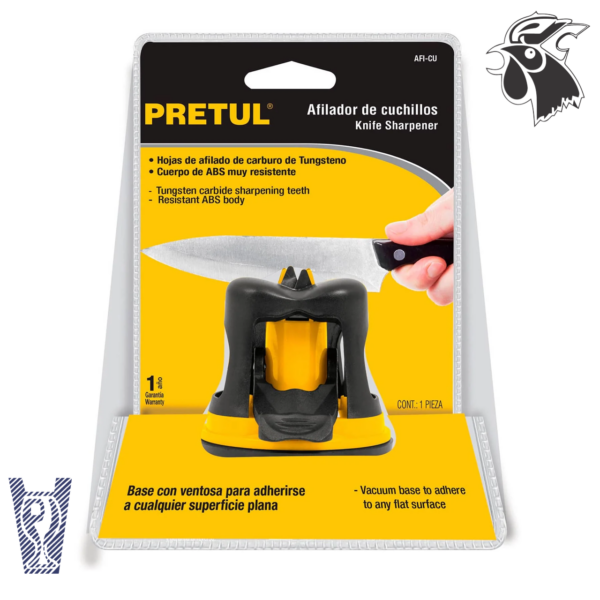 Afilador de Cuchillos Pretul con Ventosa