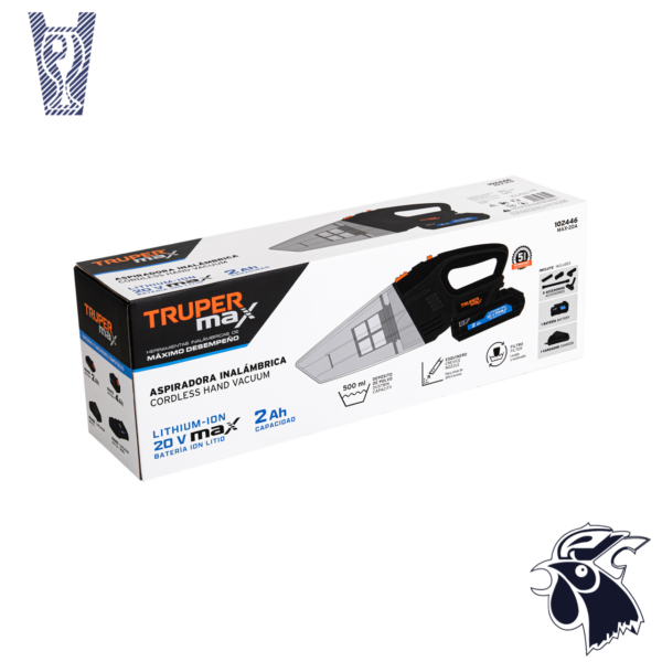 Aspiradora Inalámbrica para Auto 20V Truper Max