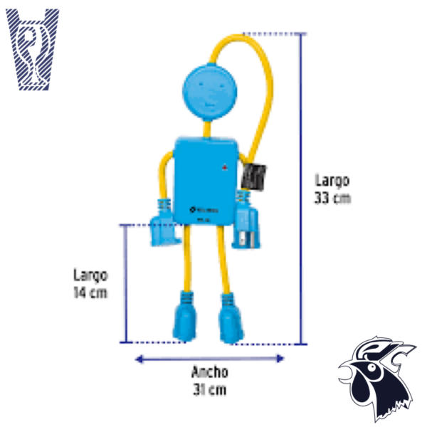 IMG_1170 Multicontacto Infantil Blue de 4 Entradas