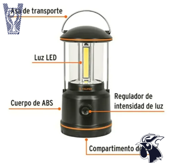 Linterna LED para Campamento 550 lm Truper