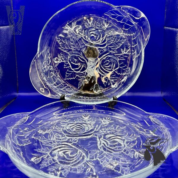 Plato Cristalino Rosas