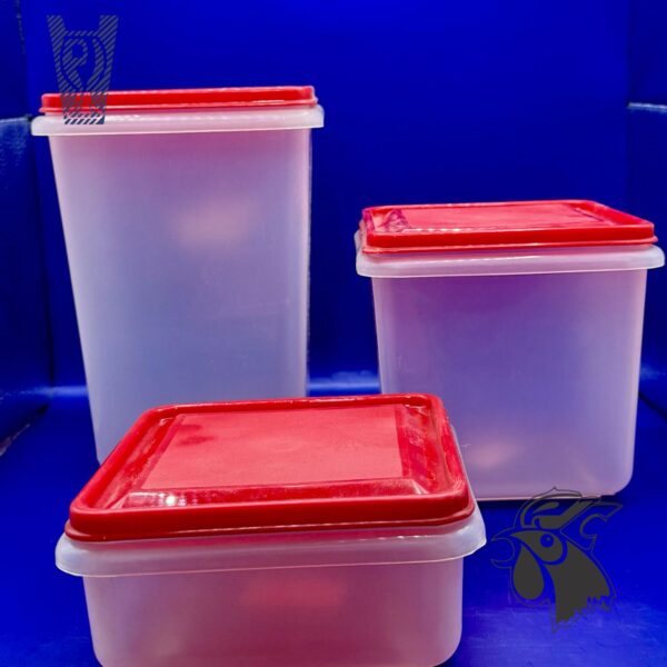 Juego de 3 Tupper Cuadrados RED