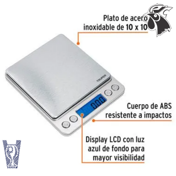 Báscula Electrónica de Precisión de Bolsillo Truper – 500 g