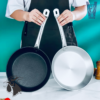 Sartén de Acero Inoxidable con Antiadherente – Apto para Inducción