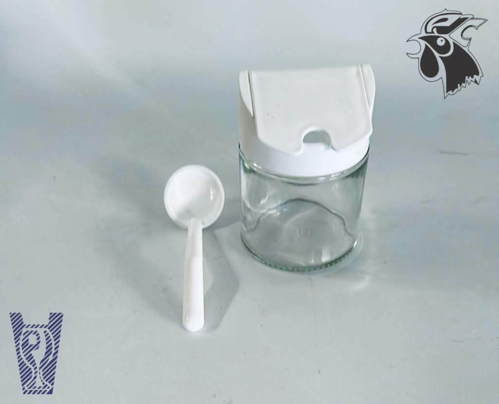 Azucarera de Vidrio con Tapa y Cuchara