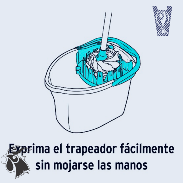 Cubeta con Exprimidor para Mechudo KLINTEK – 8 Litros