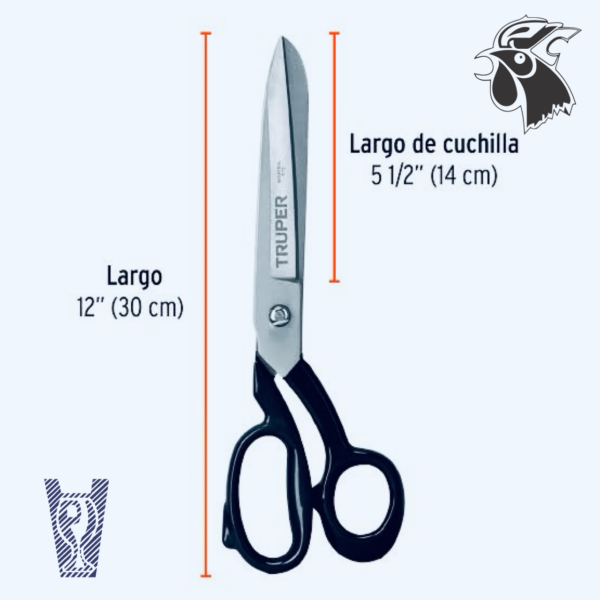 Tijeras Industriales Truper para Pollería, Carnicería y Uso Textil